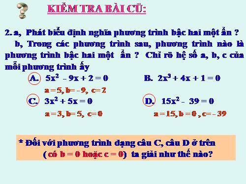 Chương IV. §4. Công thức nghiệm của phương trình bậc hai