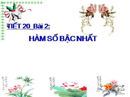 Chương II. §2. Hàm số bậc nhất