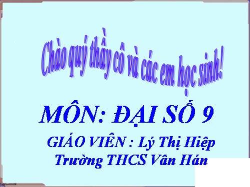 Chương IV. §7. Phương trình quy về phương trình bậc hai