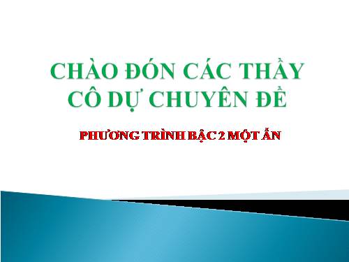 Chương IV. §3. Phương trình bậc hai một ẩn