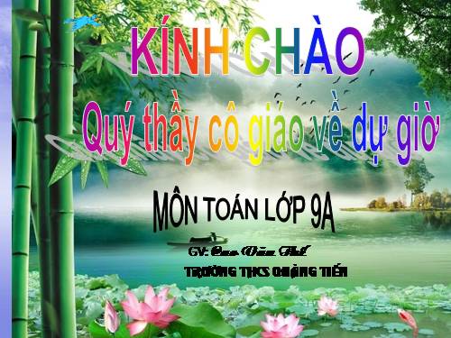 Chương IV. §7. Phương trình quy về phương trình bậc hai