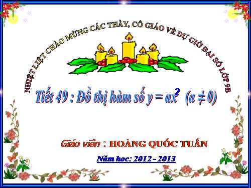 Chương IV. §2. Đồ thị của hàm số y = ax² (a ≠ 0)