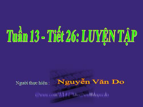 Các bài Luyện tập