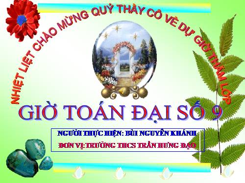 Chương IV. §6. Hệ thức Vi-ét và ứng dụng