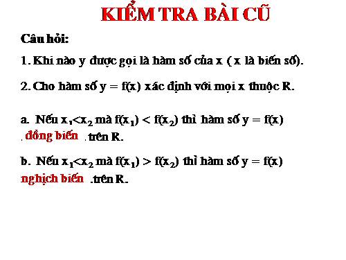Các bài Luyện tập
