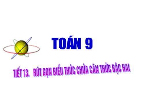 Chương I. §8. Rút gọn biểu thức chứa căn thức bậc hai