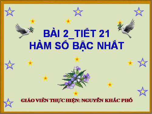 Chương II. §2. Hàm số bậc nhất