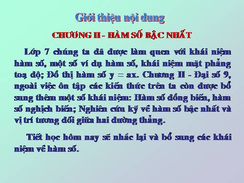 Chương II. §2. Hàm số bậc nhất