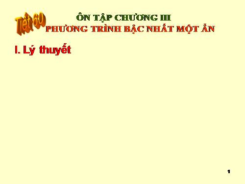 Ôn tập Chương III. Hệ hai phương trình bậc nhất hai ẩn