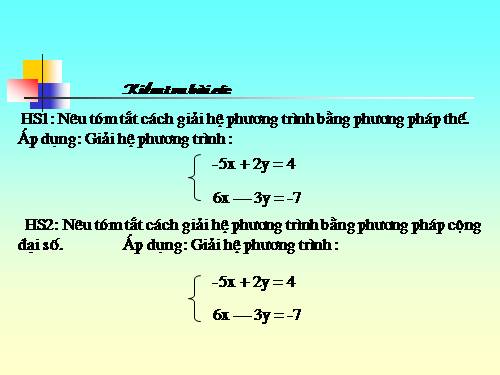 Các bài Luyện tập