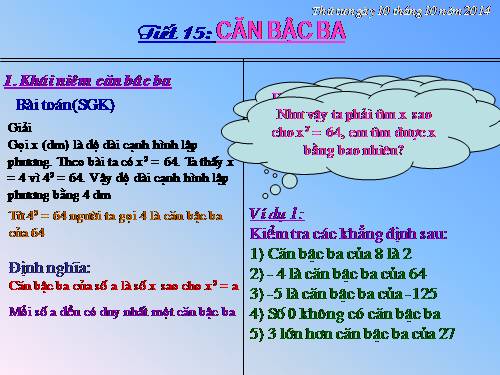 Chương I. §9. Căn bậc ba