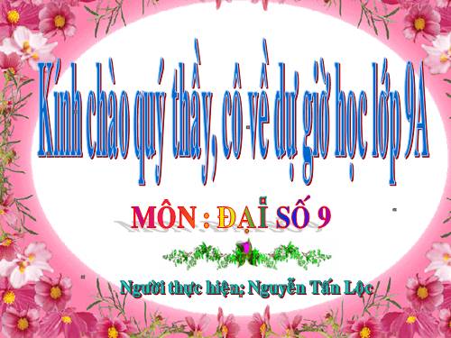 Chương IV. §1. Hàm số y = ax² (a ≠ 0)