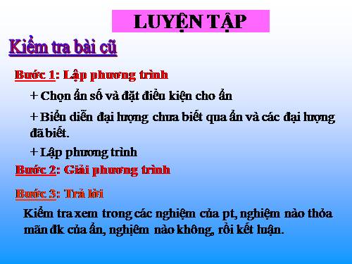 Các bài Luyện tập