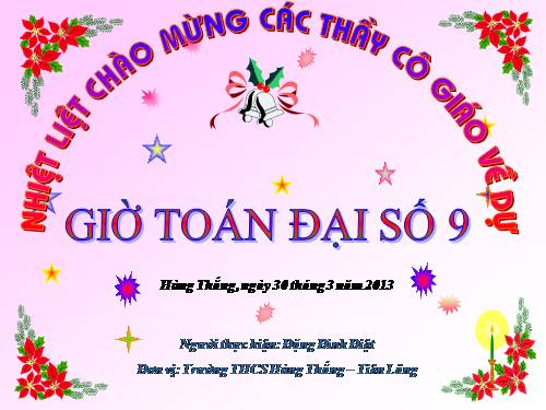 Chương IV. §7. Phương trình quy về phương trình bậc hai