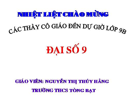 Chương IV. §6. Hệ thức Vi-ét và ứng dụng