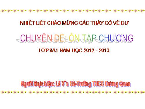 Ôn tập Chương III. Hệ hai phương trình bậc nhất hai ẩn