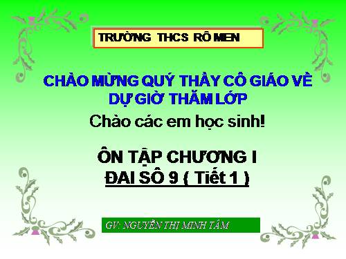 Ôn tập Chương I. Căn bậc hai. Căn bậc ba