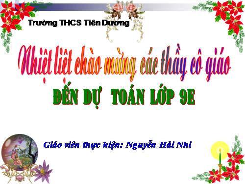 Chương II. §5. Hệ số góc của đường thẳng y = ax + b (a ≠ 0)
