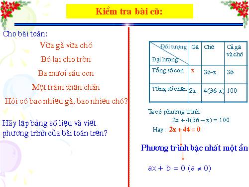 Chương III. §1. Phương trình bậc nhất hai ẩn