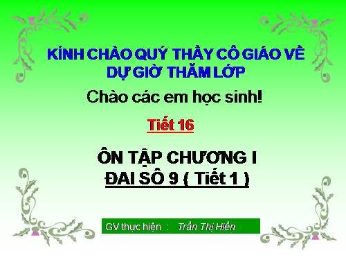 Ôn tập Chương I. Căn bậc hai. Căn bậc ba