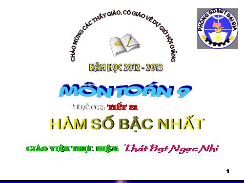 Chương II. §2. Hàm số bậc nhất