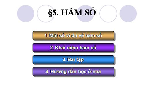 Chương II. §1. Nhắc lại và bổ sung các khái niệm về hàm số