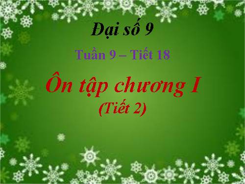 Ôn tập Chương I. Căn bậc hai. Căn bậc ba
