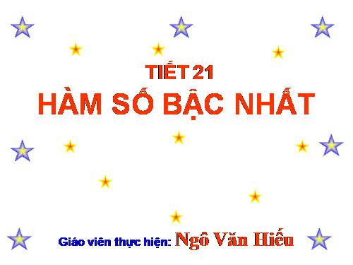 Chương II. §2. Hàm số bậc nhất