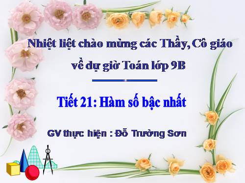 Chương II. §2. Hàm số bậc nhất