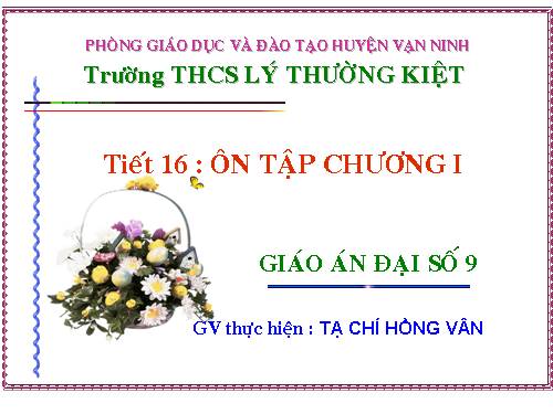 Ôn tập Chương I. Căn bậc hai. Căn bậc ba