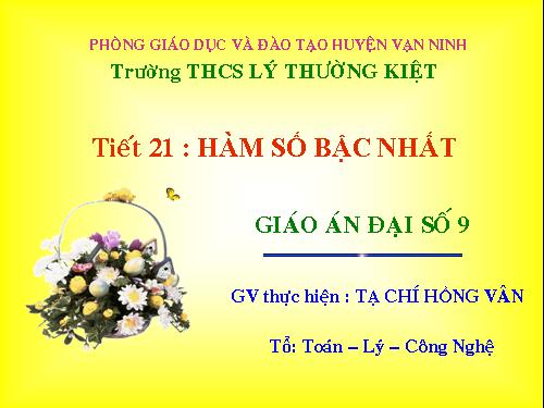 Chương II. §2. Hàm số bậc nhất