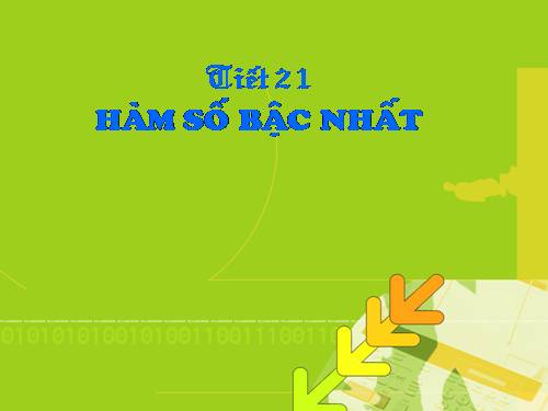 Chương II. §2. Hàm số bậc nhất