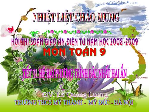 Chương III. §2. Hệ hai phương trình bậc nhất hai ẩn