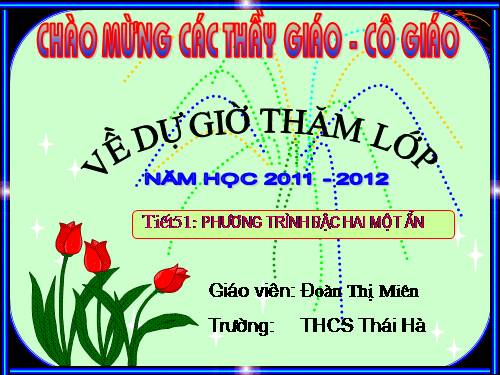 Chương IV. §3. Phương trình bậc hai một ẩn