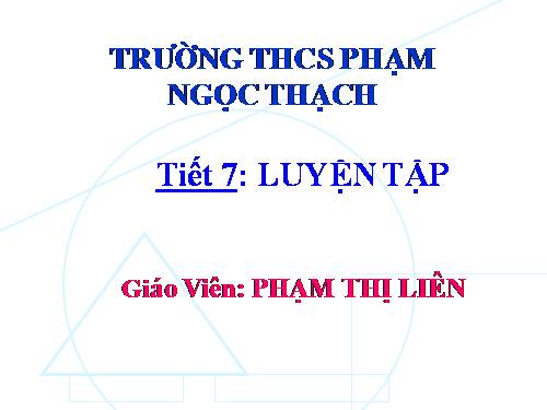 Các bài Luyện tập