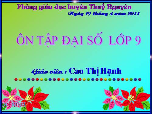 Ôn tập Chương I. Căn bậc hai. Căn bậc ba