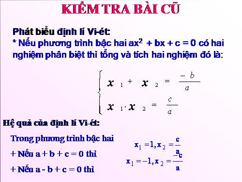 Chương IV. §7. Phương trình quy về phương trình bậc hai