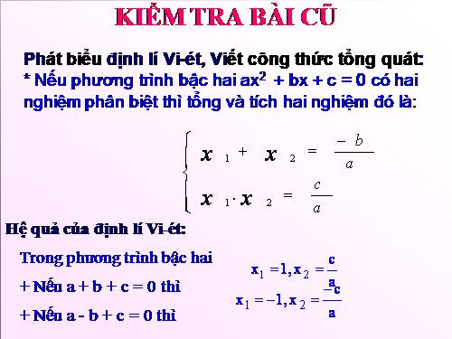 Chương IV. §7. Phương trình quy về phương trình bậc hai