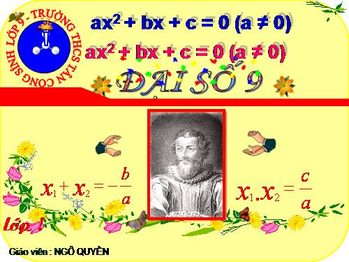 Chương IV. §6. Hệ thức Vi-ét và ứng dụng