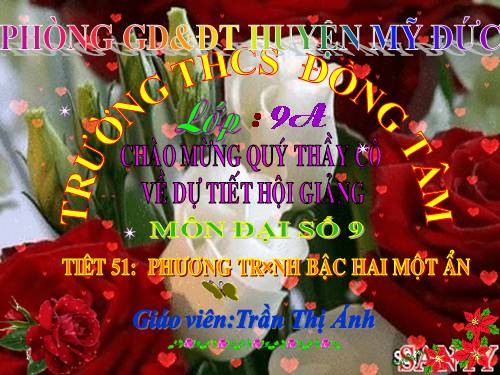 Chương IV. §3. Phương trình bậc hai một ẩn