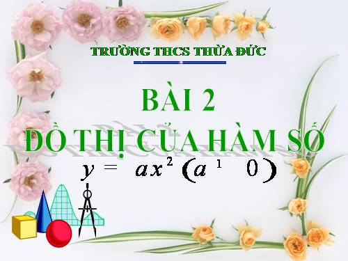 Chương IV. §2. Đồ thị của hàm số y = ax² (a ≠ 0)