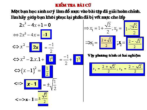 Chương IV. §4. Công thức nghiệm của phương trình bậc hai
