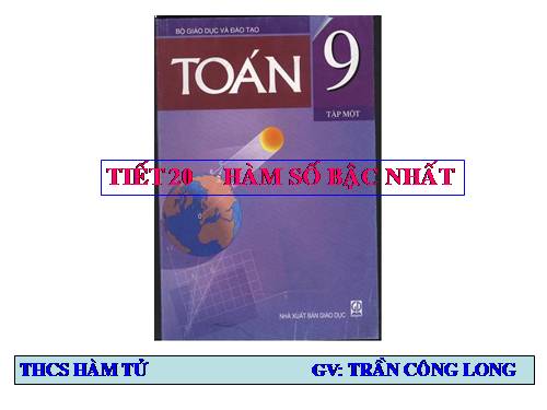 Chương II. §2. Hàm số bậc nhất