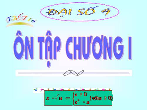 Ôn tập Chương I. Căn bậc hai. Căn bậc ba