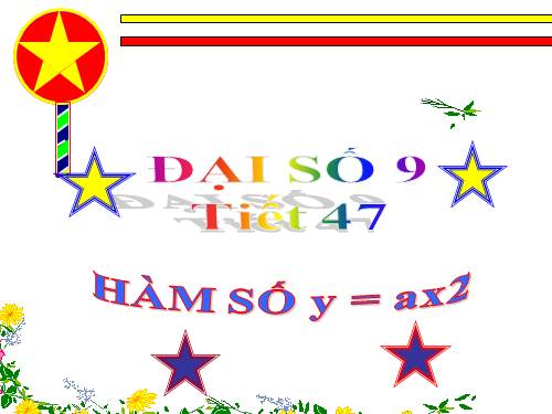 Chương IV. §1. Hàm số y = ax² (a ≠ 0)
