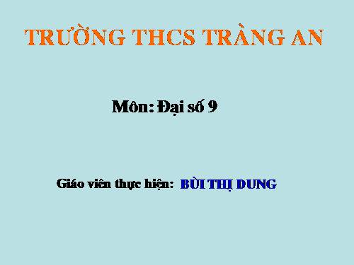 Chương IV. §3. Phương trình bậc hai một ẩn