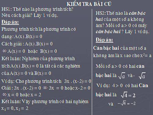 Chương IV. §3. Phương trình bậc hai một ẩn