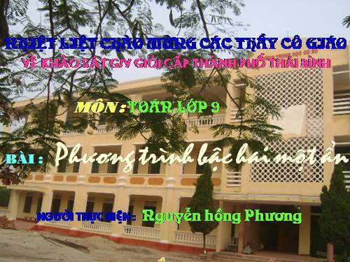 Chương IV. §3. Phương trình bậc hai một ẩn
