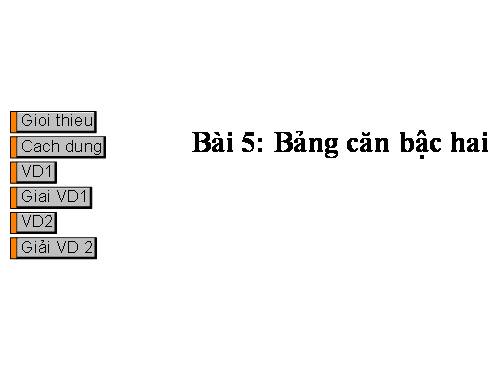Chương I. §5. Bảng căn bậc hai