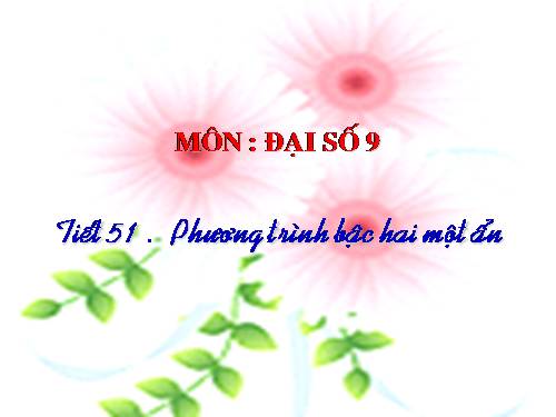 Chương IV. §3. Phương trình bậc hai một ẩn
